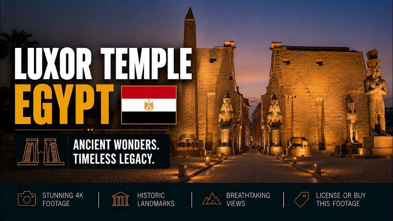 Luxor Temple, Luxor ● Egypt 🇪🇬【4K】Travel Video