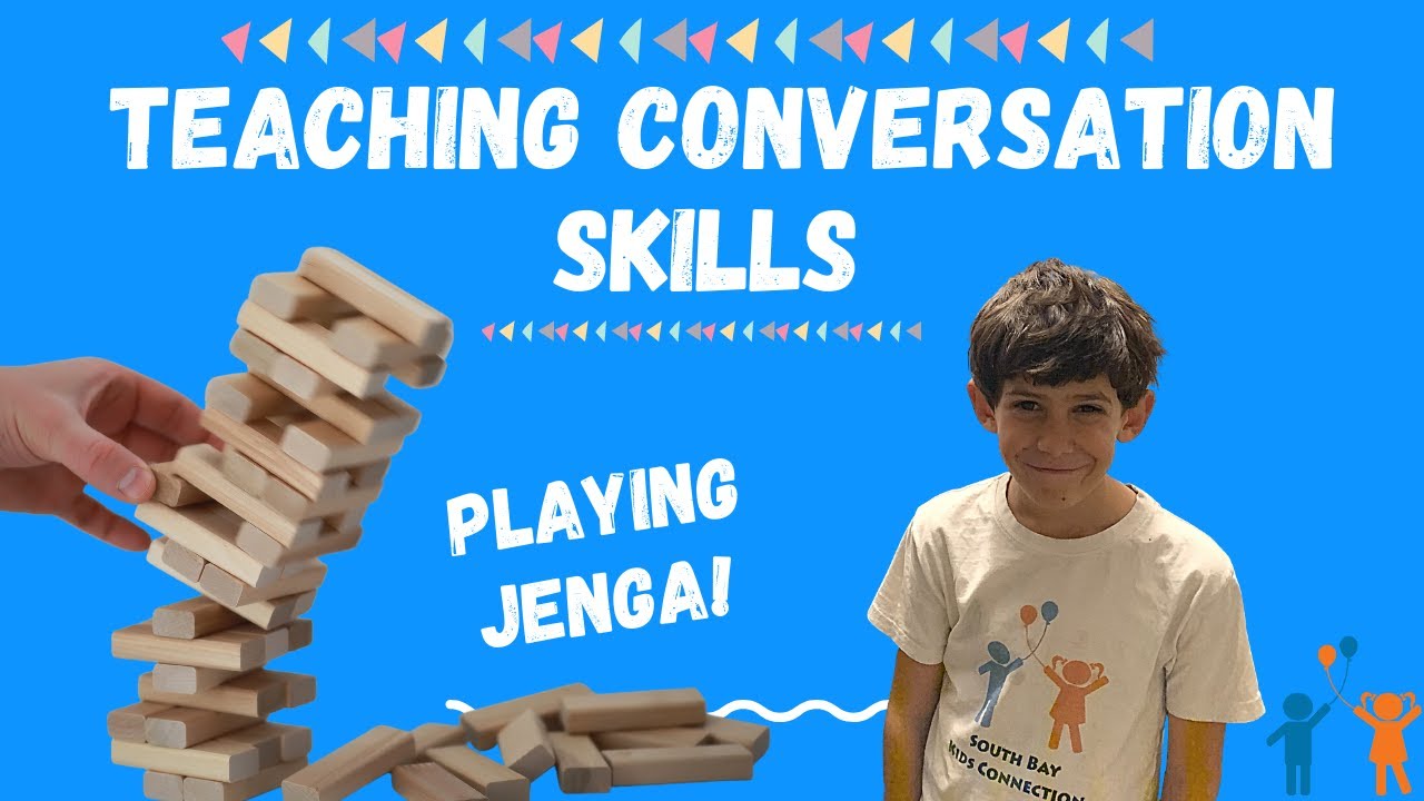 Teach Conversation Skills while playing Jenga! Social Skills for Kids