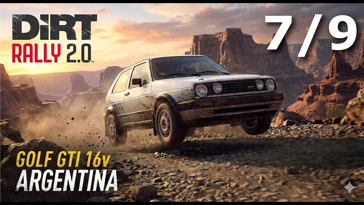 Dirt Rally 2.0 - Wyzwanie tygodnia - H2 FWD - VW Golf GTI, Valle de los puentes, Argentyna