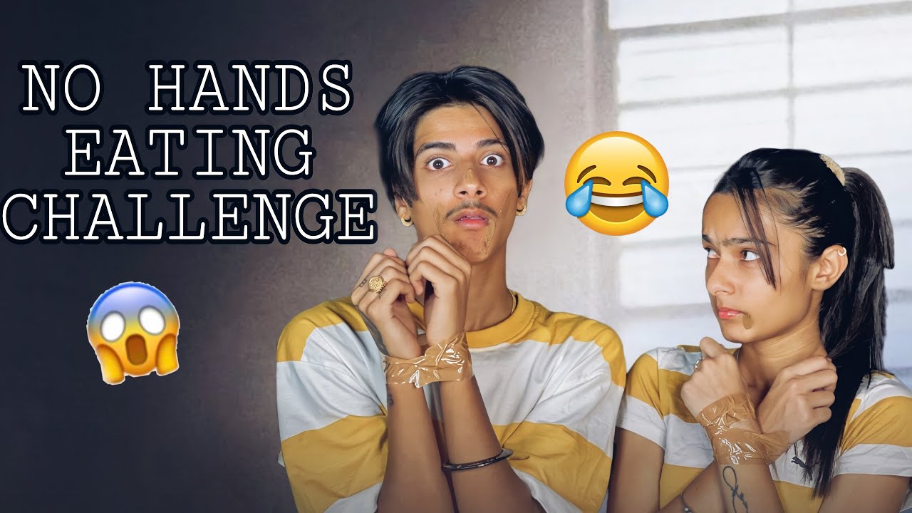 No Hand Eating Challange😱🤣 | With Sister😍 | GONE CRAZY!🥵 Keep Support ❤️ #deep⛳️⚡️