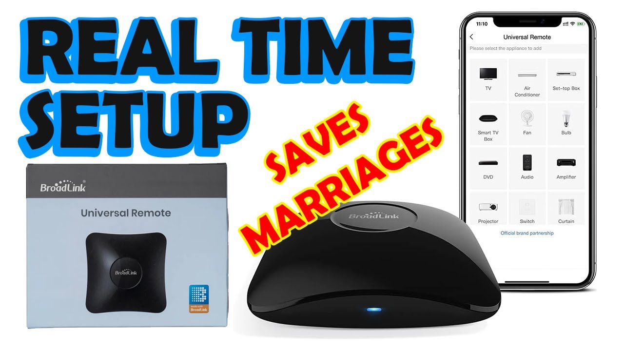 Real Time Broadlink RM4 Pro How to Setup - Dumb to Smart Remote Devices (Links below)