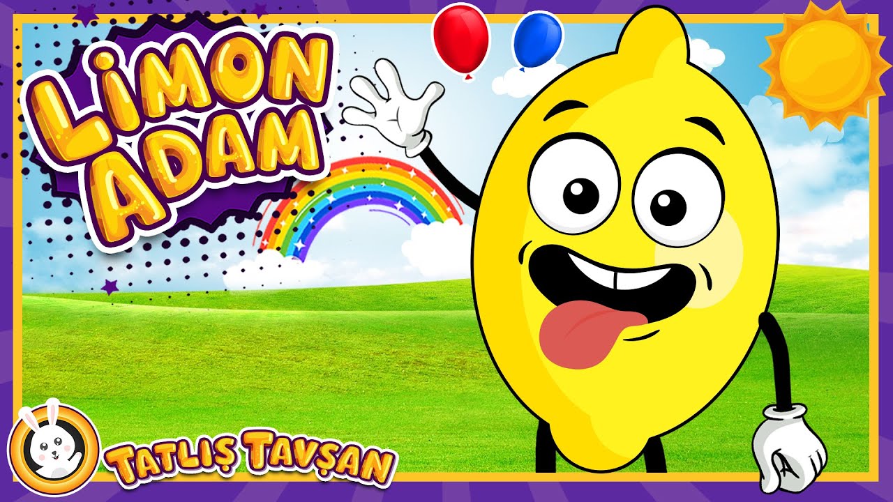Limon Adam Şip Şap Şop &middot; Eğlenceli Bebek ve &Ccedil;ocuk Şarkısı &middot; &Ccedil;izgi Film &middot; Tatlış Tavşan