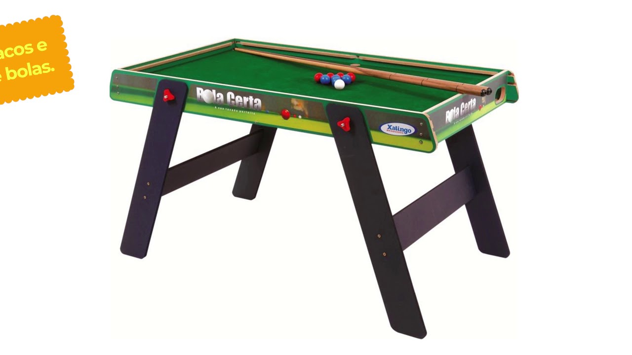 Mesa de Sinuca INFANTIL Bola Certa da Xalingo - Casa do Bilhar