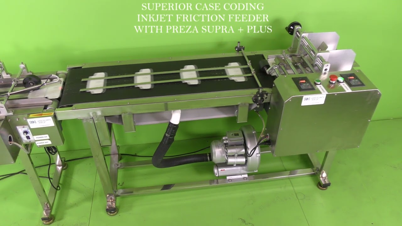 Inkjet Friction Feeder Paging Machine and SUPRA + PLUS Inkjet Coding with Shingling Conveyor 1