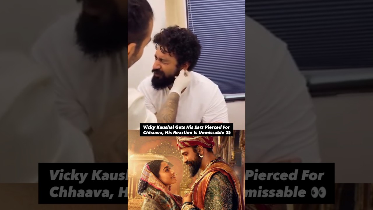 Vicky Kaushal Gets His Ears Pierced For Chhaava #vickykaushal #chhaava 👀