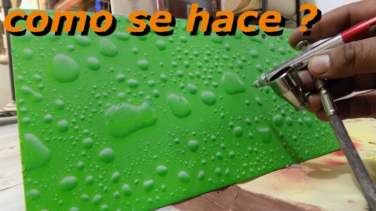 textura de gotas! como se hace paso a paso (aerografia)