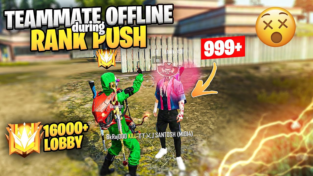 TEAM MATE OFFLINE DURING RANK PUSH || Gameplay By Jimbho Gaming