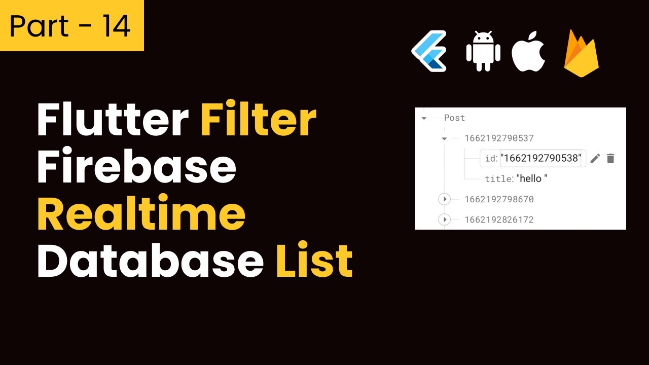 Часть 14. Список баз данных Flutter Filter Firebase Realtime || Операция CRUD