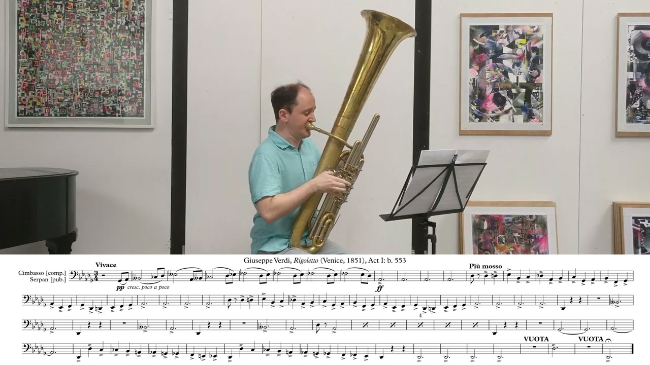Orchestral excerpts for valved ophicleide