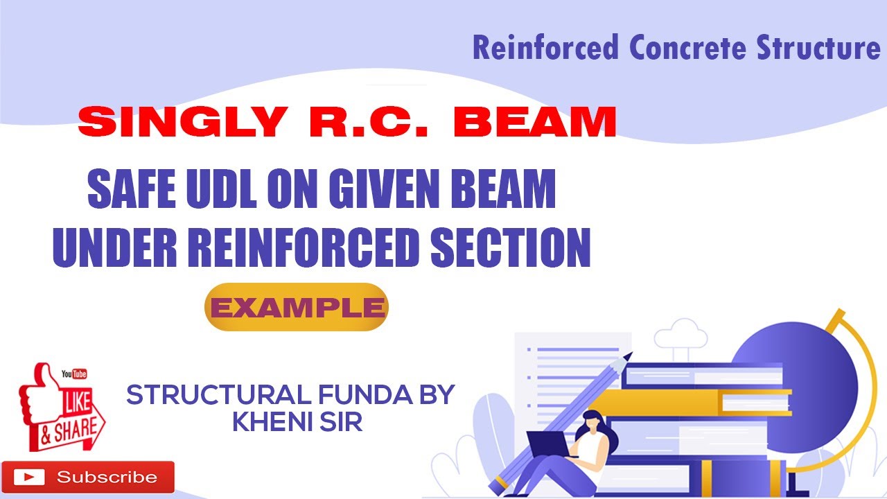 Ex 03 | ANALYSIS OF SINGLY BEAM | UNDER REINFORCED | SAFE UDL CALCULATION ON BEAM