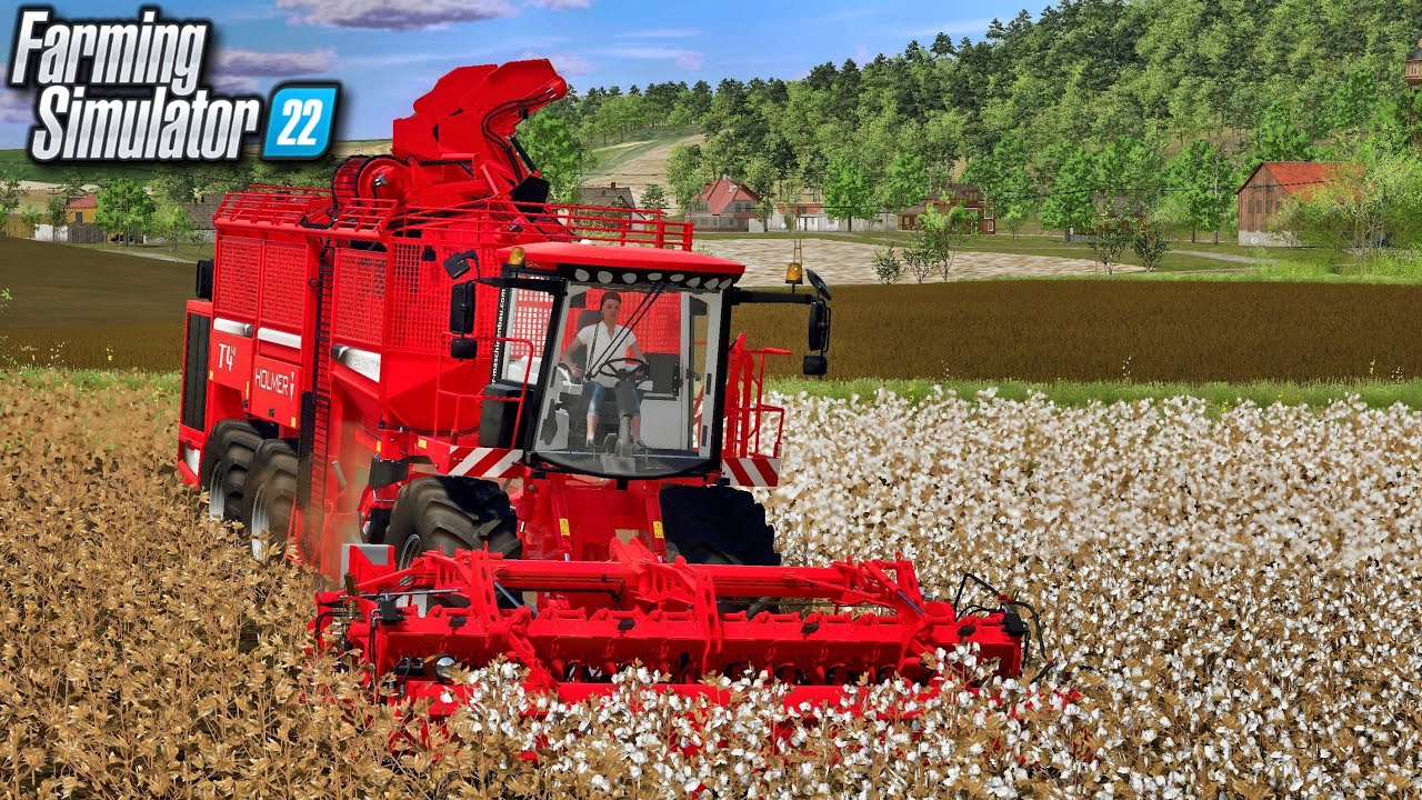 Harvesting Cotton (& more) with a Beet Harvester! | Farming Simulator 22