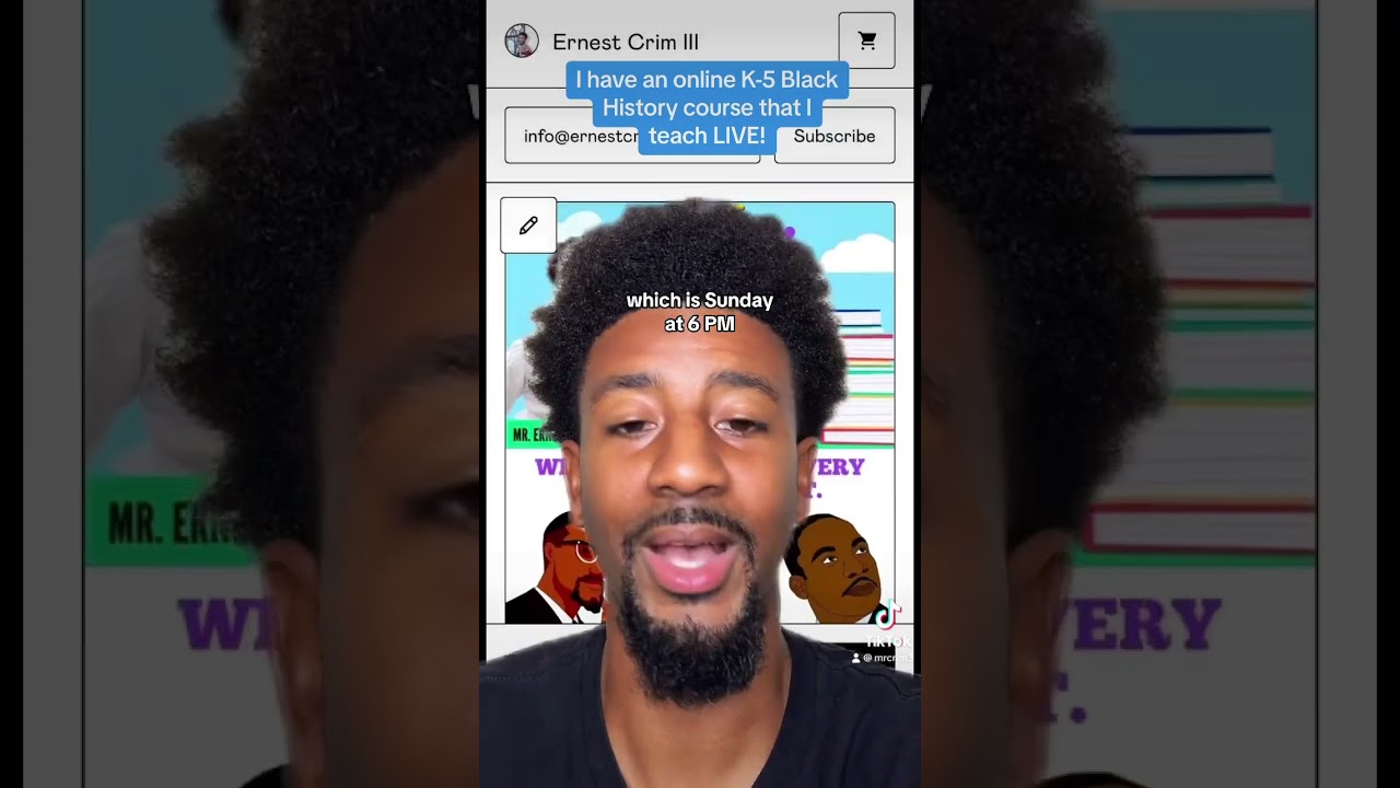 Signup at ErnestCrim.com/Resources! #blackhistory #homeschool #woke #ushistory #racism #parents