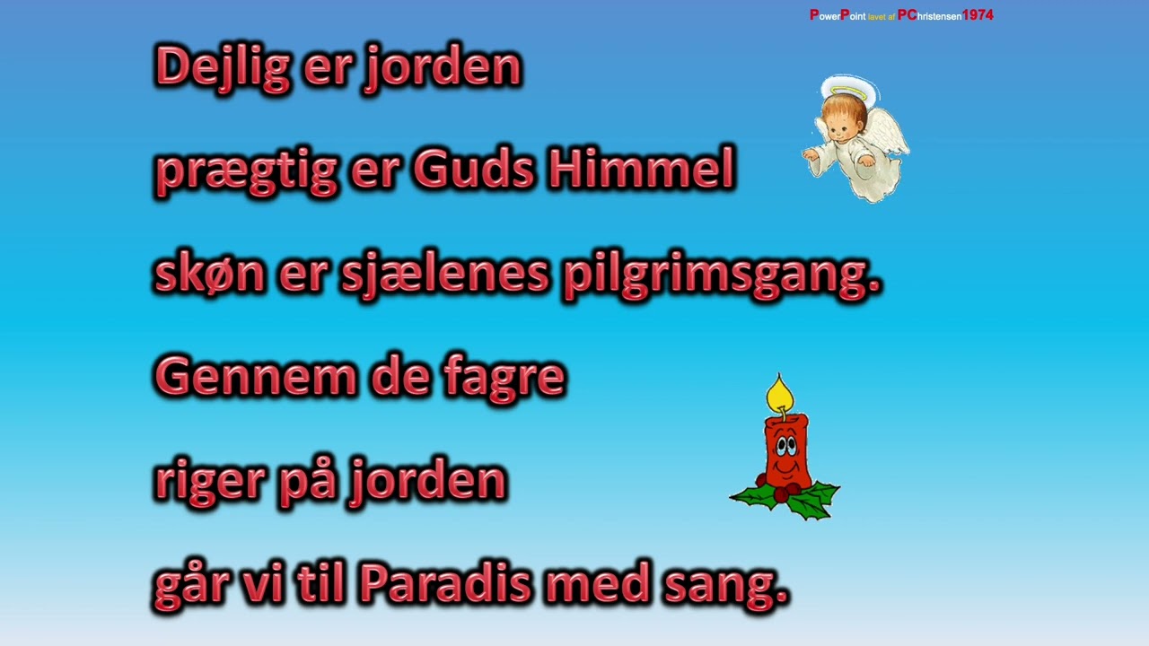 Dejlig er jorden - karaoke