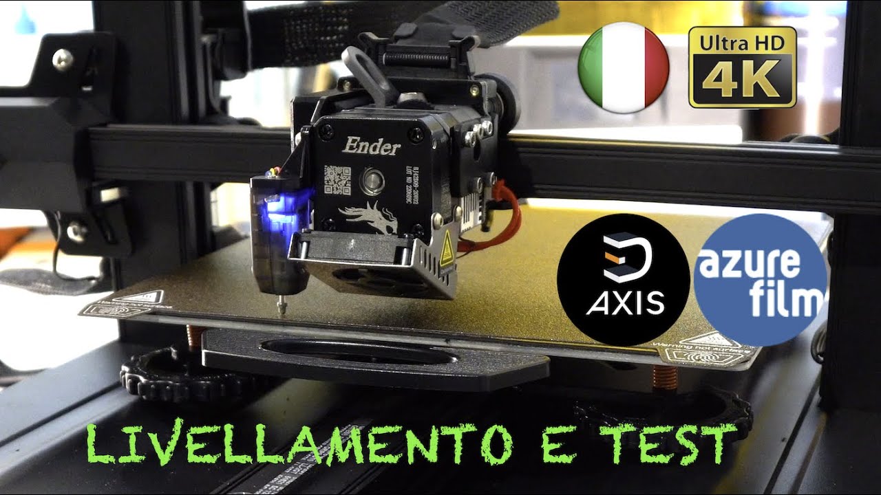 CREALITY ENDER 3 S1 PRO a 360 gradi... LIVELLAMENTO E PRIMA STAMPA - VIDEO 2