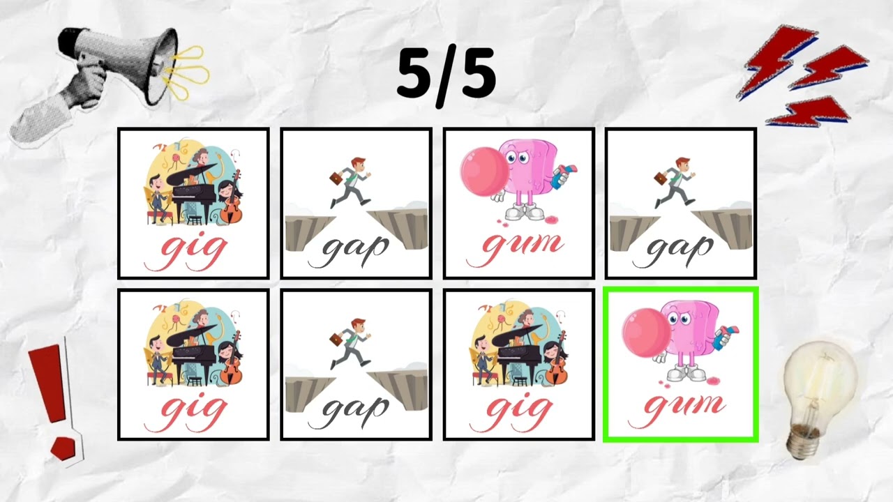 SAY THE WORD ON BEAT. LEVEL 1-3