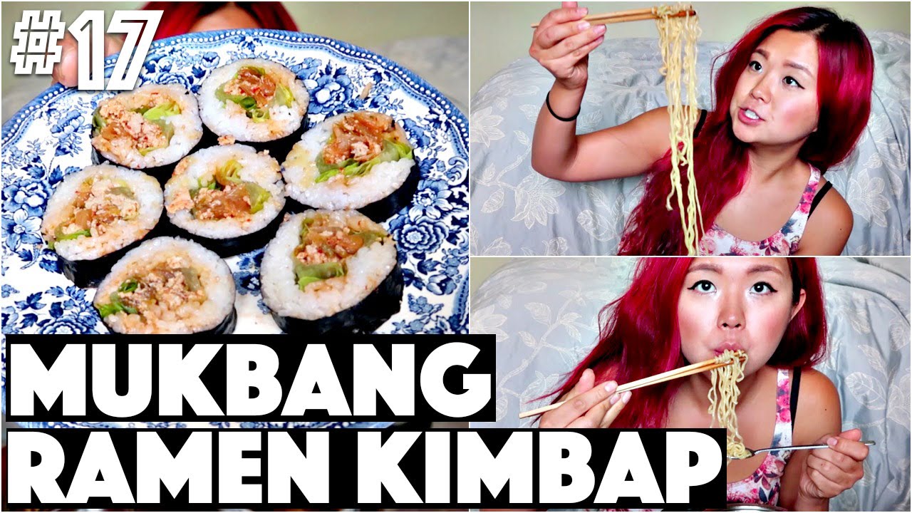 RAMEN KIMBAP MUKBANG Q&A (VEGAN) | #17 (30 Videos in 30 Days) ♥ Cheap Lazy Vegan