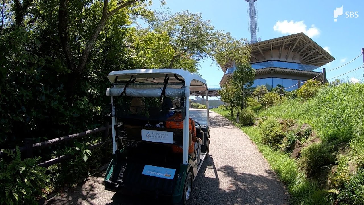「日本平夢テラスで景色を楽しんで」「坂道つらい」の声に電動カートの実証実験再開=静岡