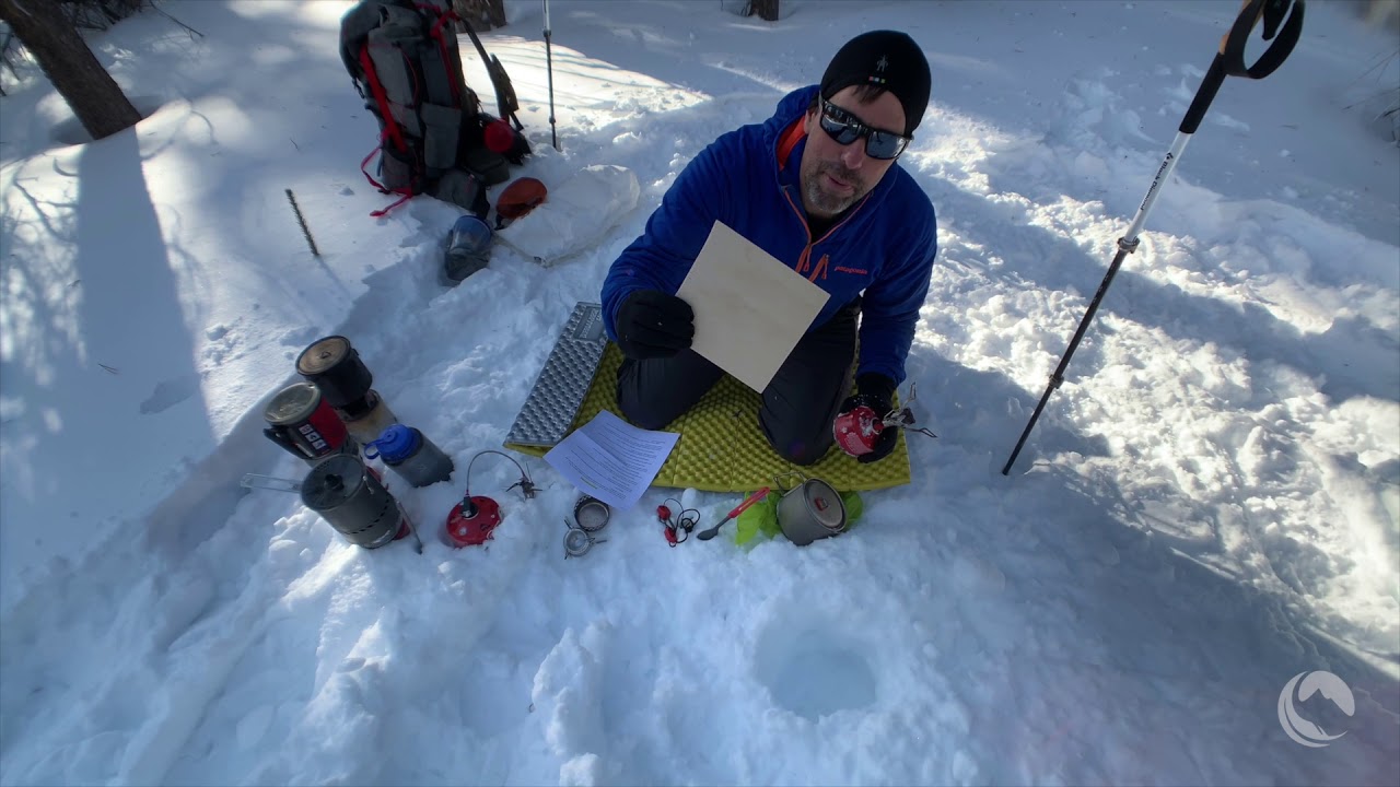 How to Use a Canister Stove in the Winter (Snowpit Technique)
