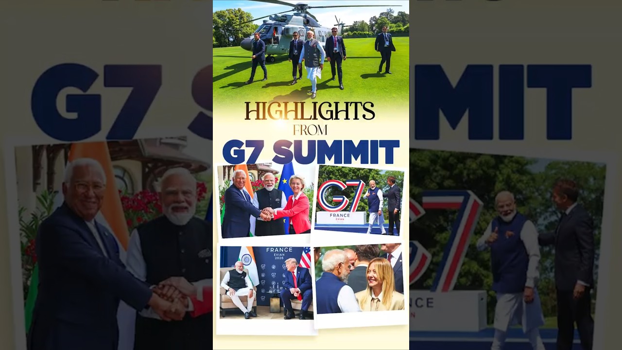 Главные моменты дня премьер-министра Моди на саммите G7 в Эвиане, Франция | #shorts