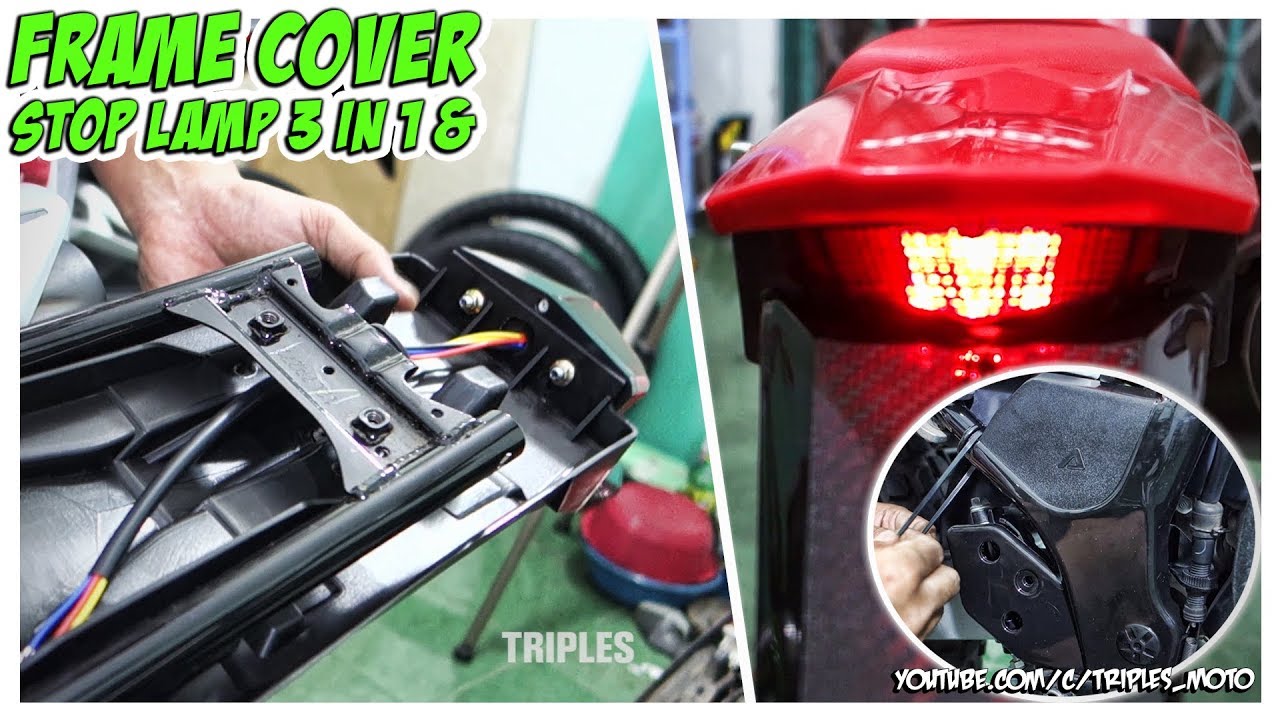 Honda CRF 150L Pasang Cover Frame & Ganti Stop Lamp 3 in 1