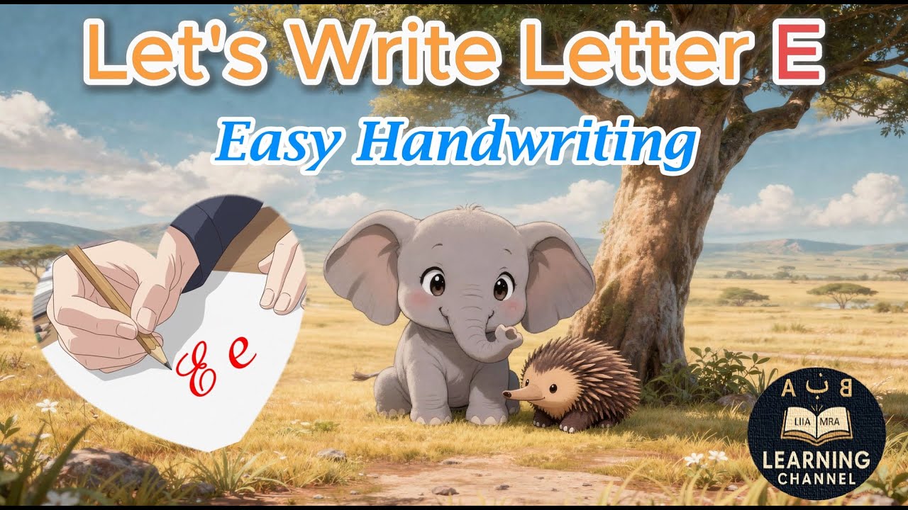 Let’s Write the Letter E – Fun Alphabet Lesson | LIIAMRA Learning Channel #alphabet #letterE #write