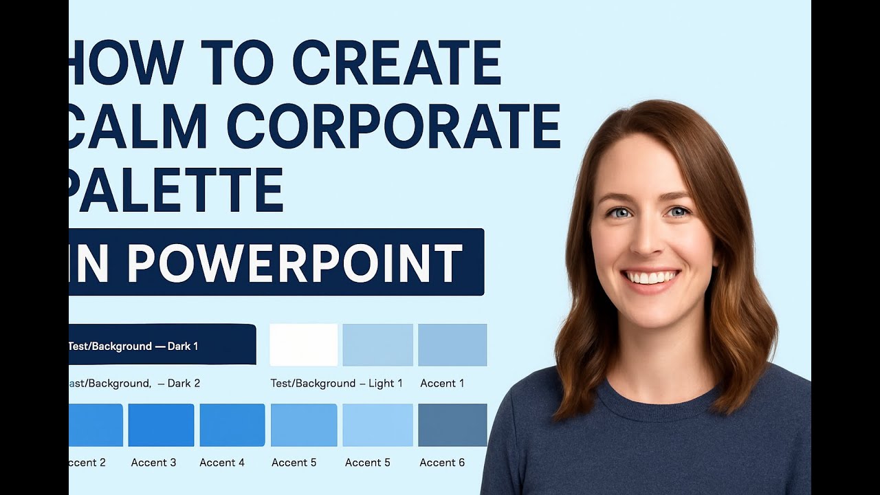 Calm Corporate Color Palette Tutorial in PowerPoint: Free Style Template for Professional Slides