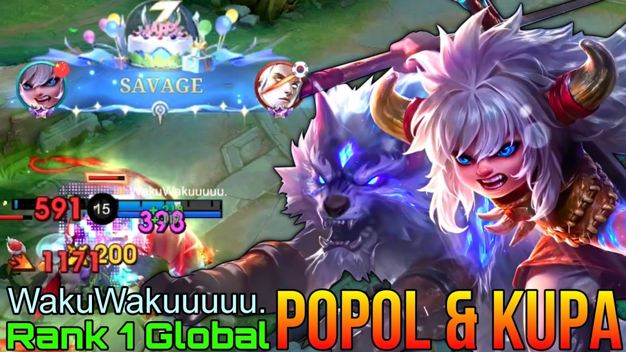 SAVAGE! Popol & Kupa WipeOut The Enemies - Top 1 Global Popol and Kupa by WakuWakuuuuu. - MLBB