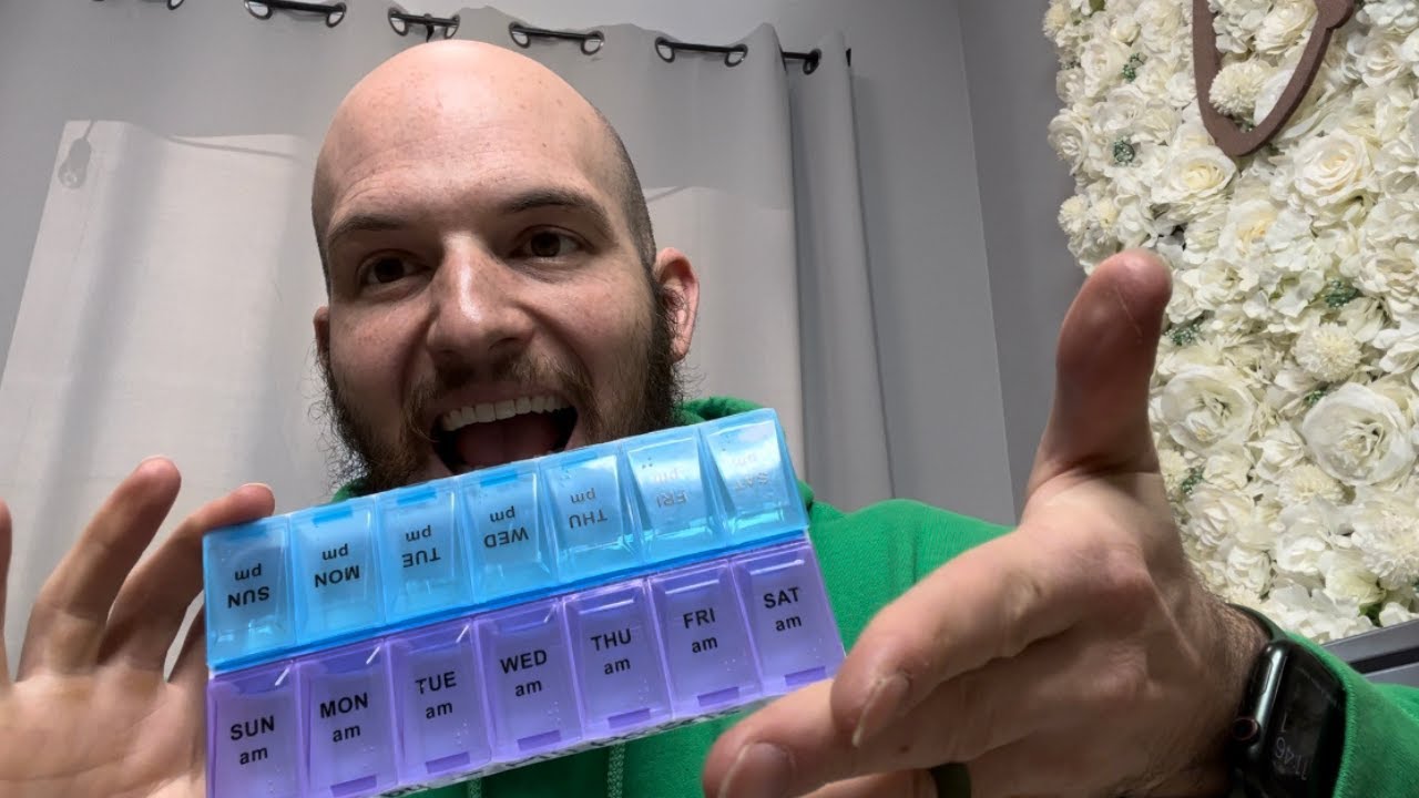 7 Day Weekly Pill AM PM Organizer, ShysTech Large Pill Case Pill Box for Pills/ Vitamins.