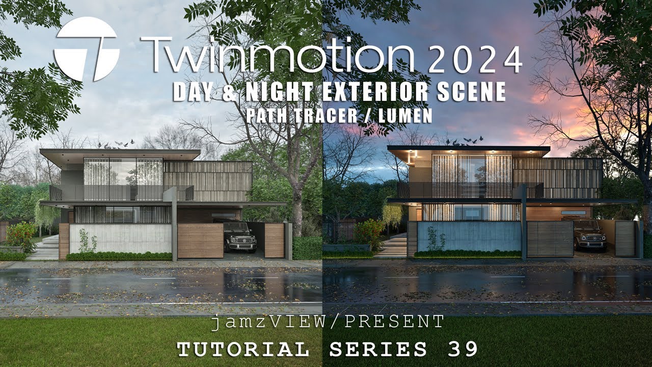 УЧЕБНАЯ СЕРИЯ TWINMOTION 2024.1 - 39 Внешняя сцена (день и ночь)