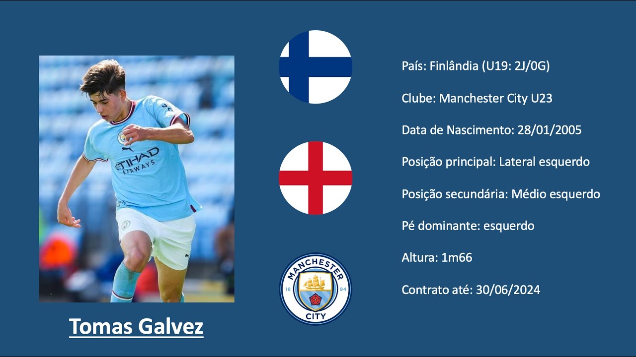 Tomas Galvez (Manchester City | Finland U19) footage vs Chelsea U21 & Serbia U19