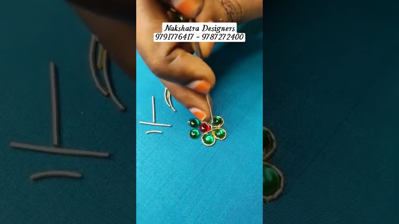 Stone with Zardosi Wotk tips