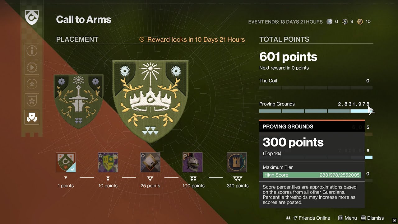 Solo Proving Grounds: 2,831,978 Score - Call to Arms 