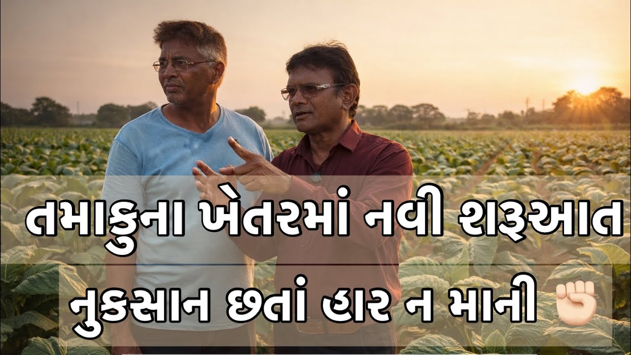 તમાકુમાં નુકસાન પછી ખેડૂતએ કરી મહેનત 💪 | ફરી ઊભું કર્યું પાક!