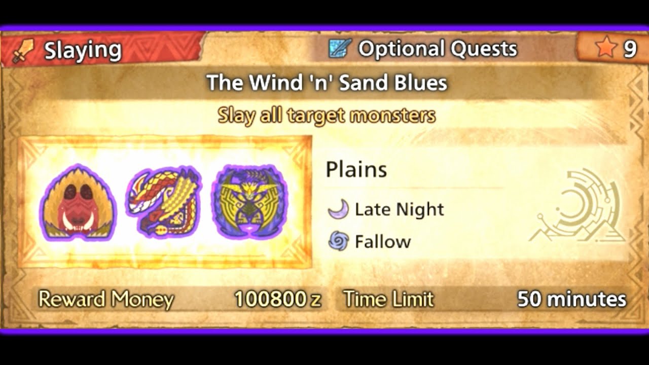The Wind 'n' Sand Blues | 9⭐Rey Dau, Seregios and Doshaguma #mhwilds