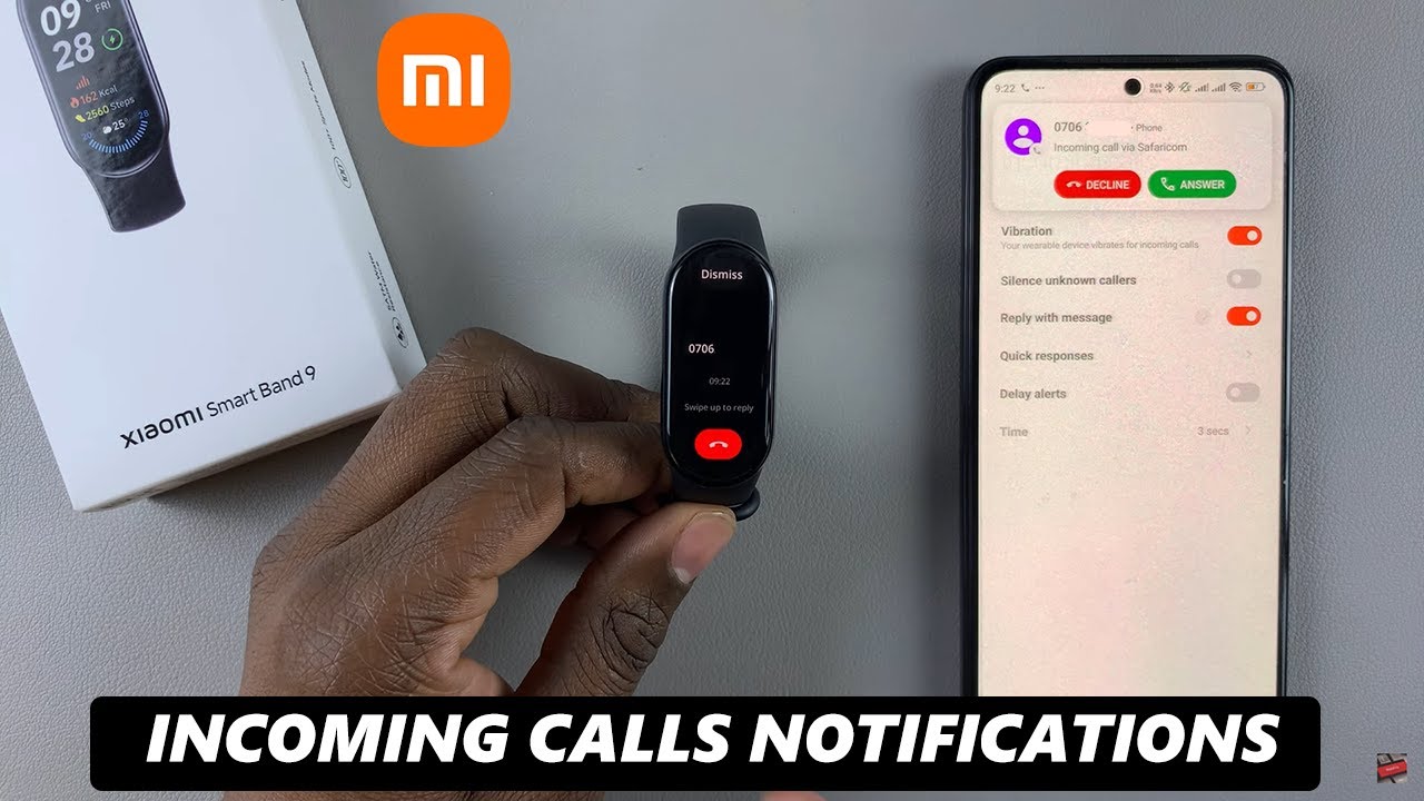 Как разрешить уведомления о входящих вызовах на Xiaomi Smart Band 9