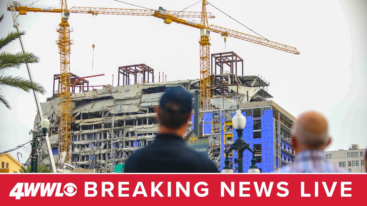 Crane implosion at Hard Rock Hotel collapse in New Orleans