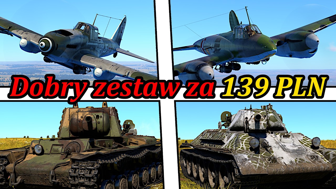 Opłacalny zestaw za 139 PLN - 28 dni premium, 7000 złota, KW-1E, T-34-76 Mod 1941, IL-2 M, Pe2-205