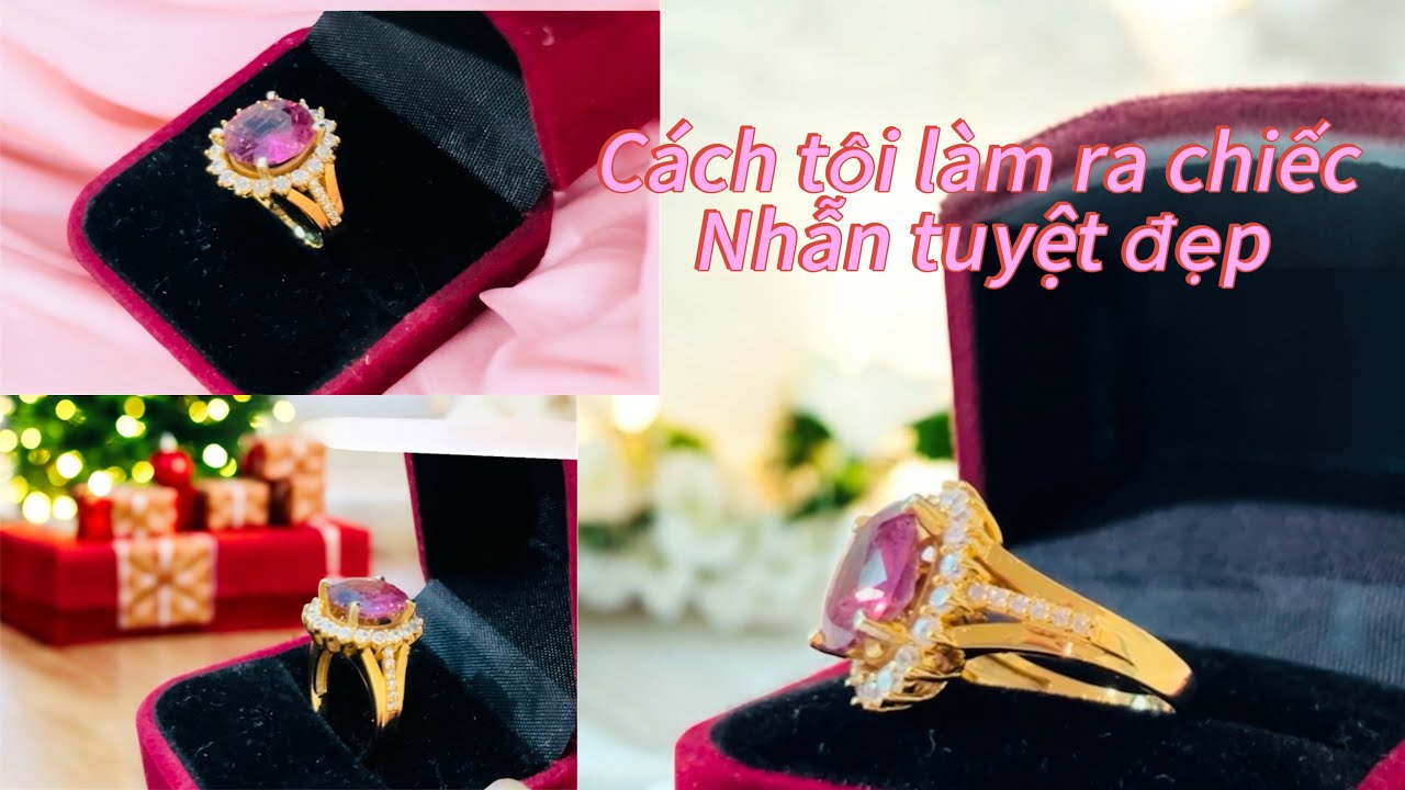 Nhẫn đá sspinel cực đẹp  #jewelry #trangsucvangbac #diamond #spinel 