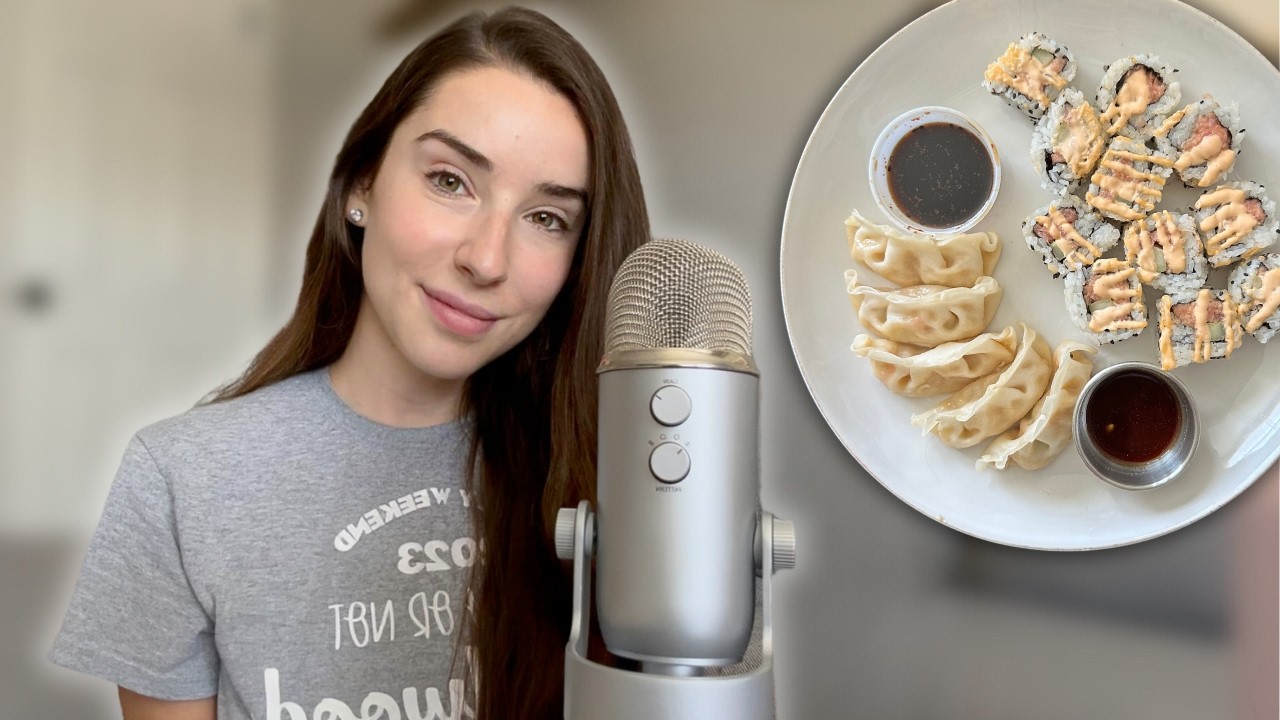 ASMR Sushi Mukbang & Whisper Ramble