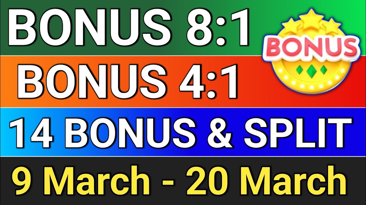 14 bonus and split update? bonus share latest news,