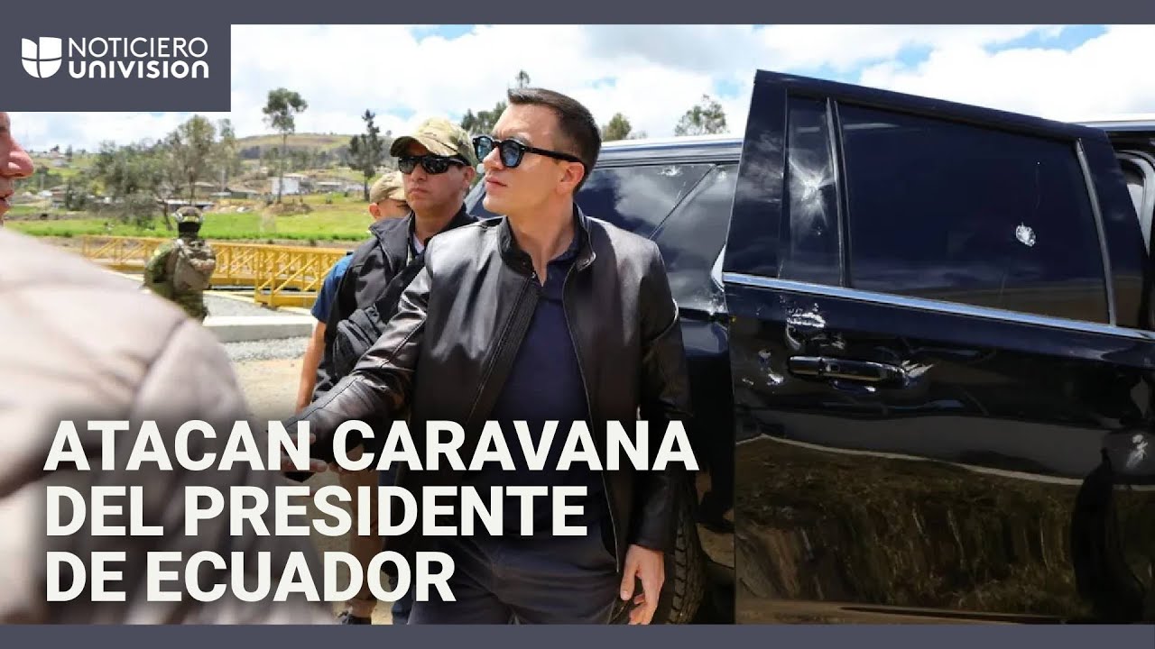 Atacan caravana del presidente Daniel Noboa en medio de protestas ind&iacute;genas en Ecuador: esto se sabe