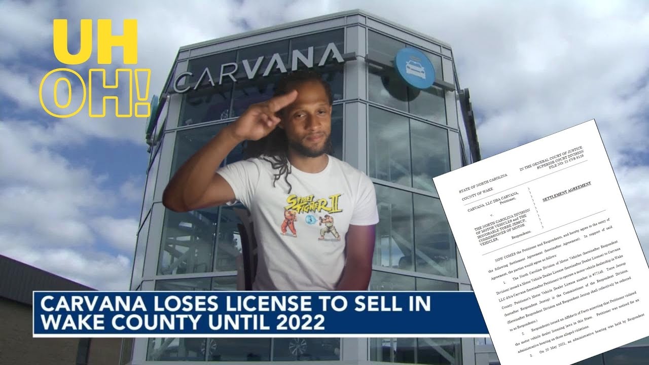 Carvana License to sell suspended! Registration process explained.....