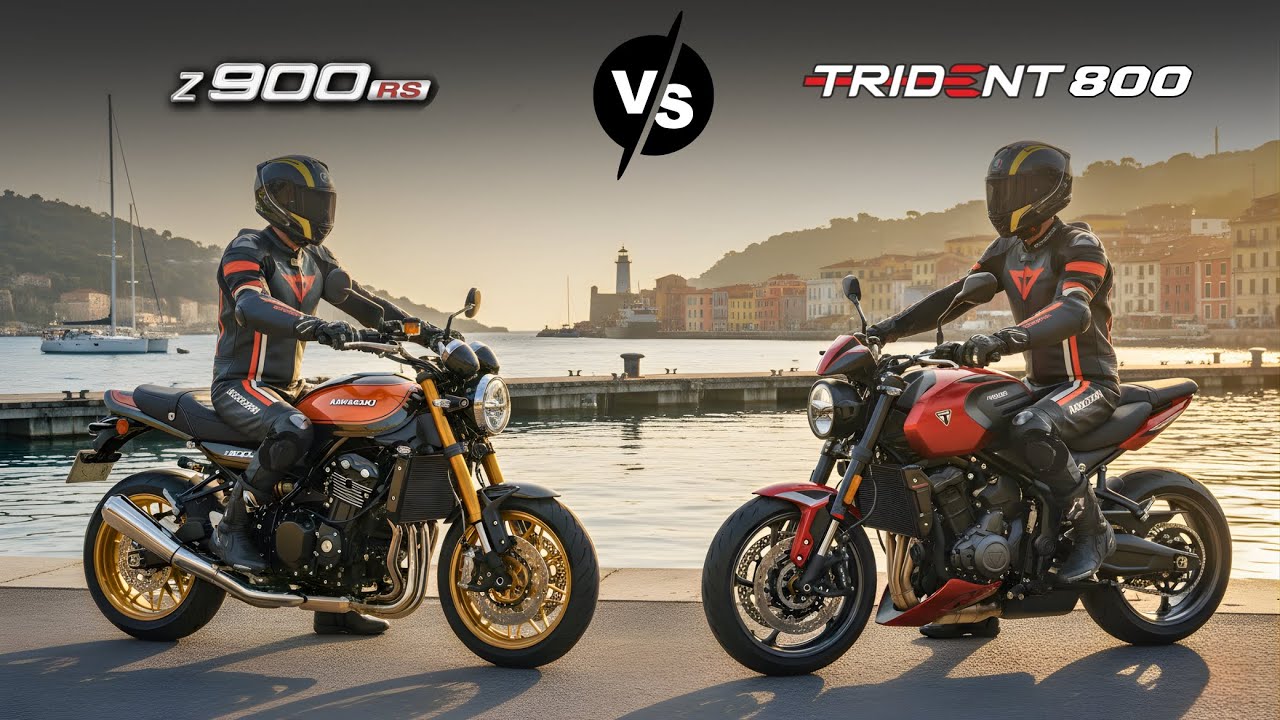 НОВЫЙ KAWASAKI Z900RS 2026 ГОДА ПРОТИВ TRIUMPH TRIDENT 800: НЕОРЕТРО-СОПЕРНИЧЕСТВО!