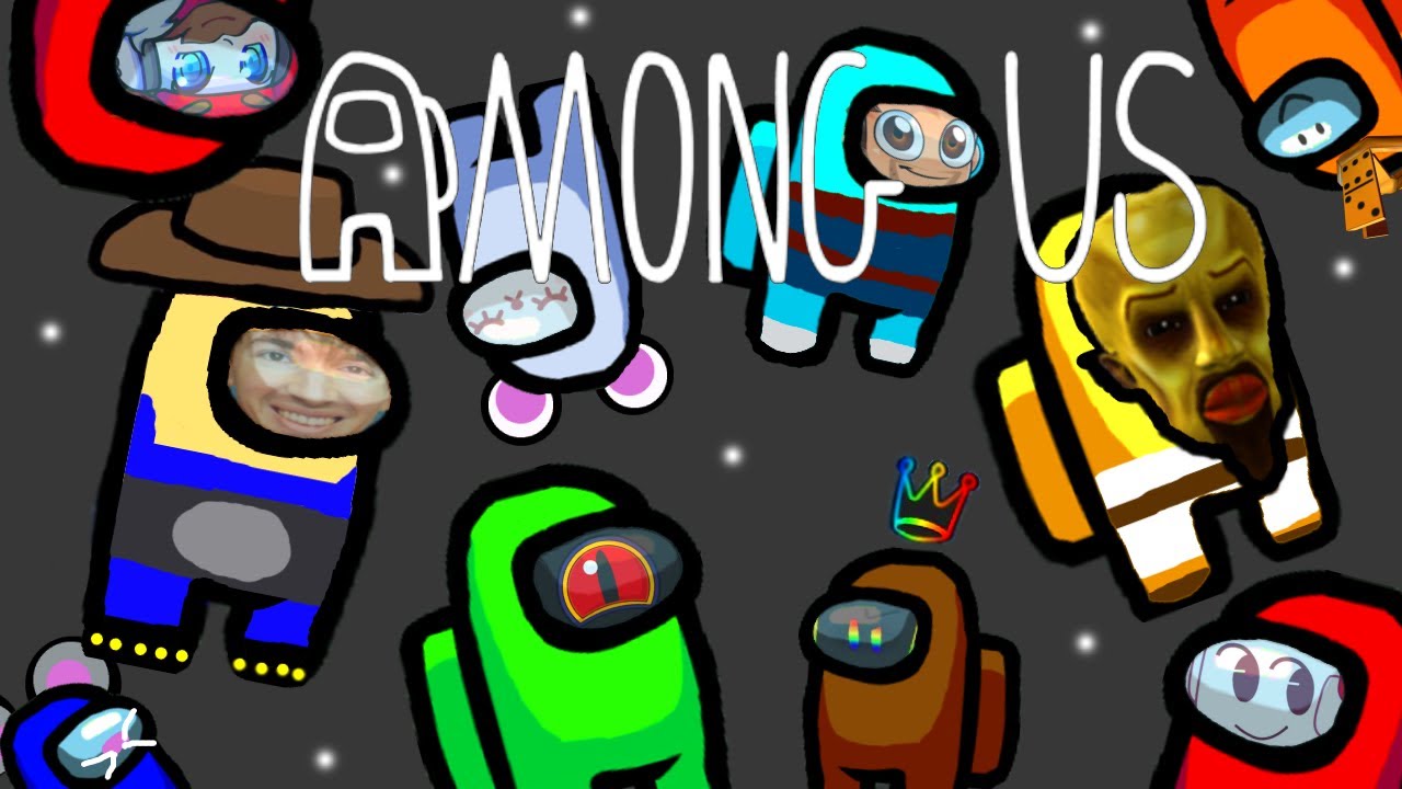 Among Us with big brain ROBLOX YOUTUBERS