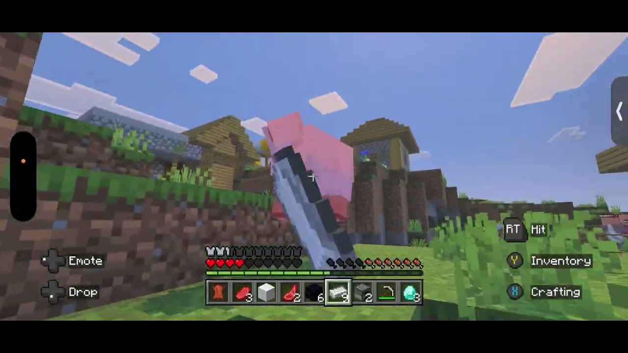 Playing Minecraft 