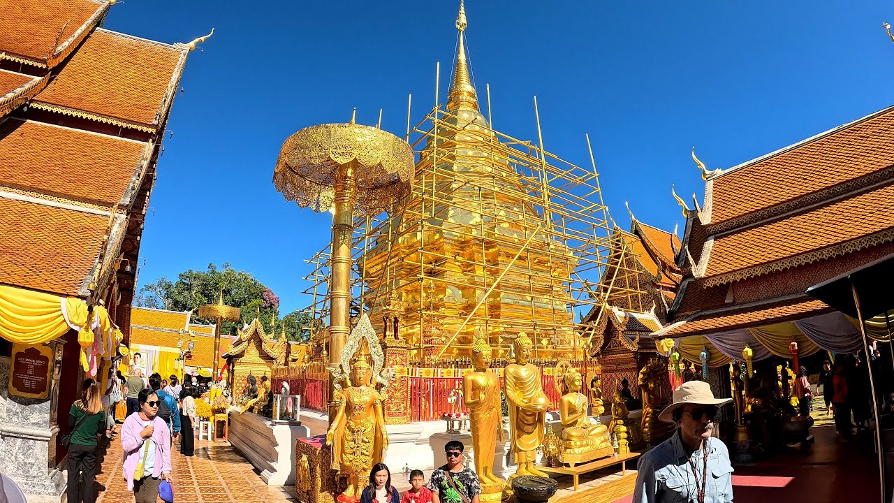 WAT PHRA THAT DOI SUTHEP: Stunning Thailand Buddhist Temple Complex! (4K)