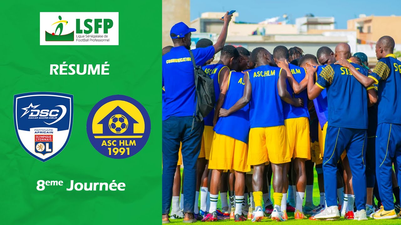 Résumé Dakar Sacré Coeur vs ASC HLM - J8 Ligue 1 Sénégal (2024-2025)