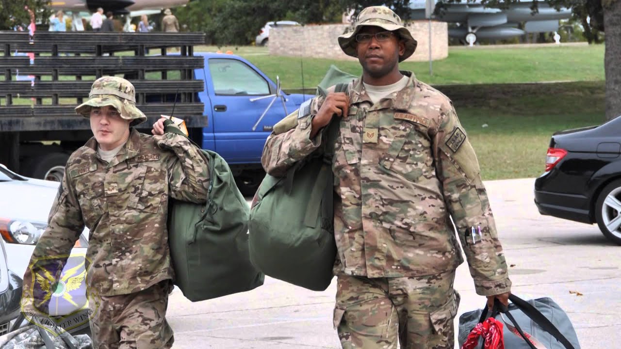Members of the 301st Fighter Wing Deploy