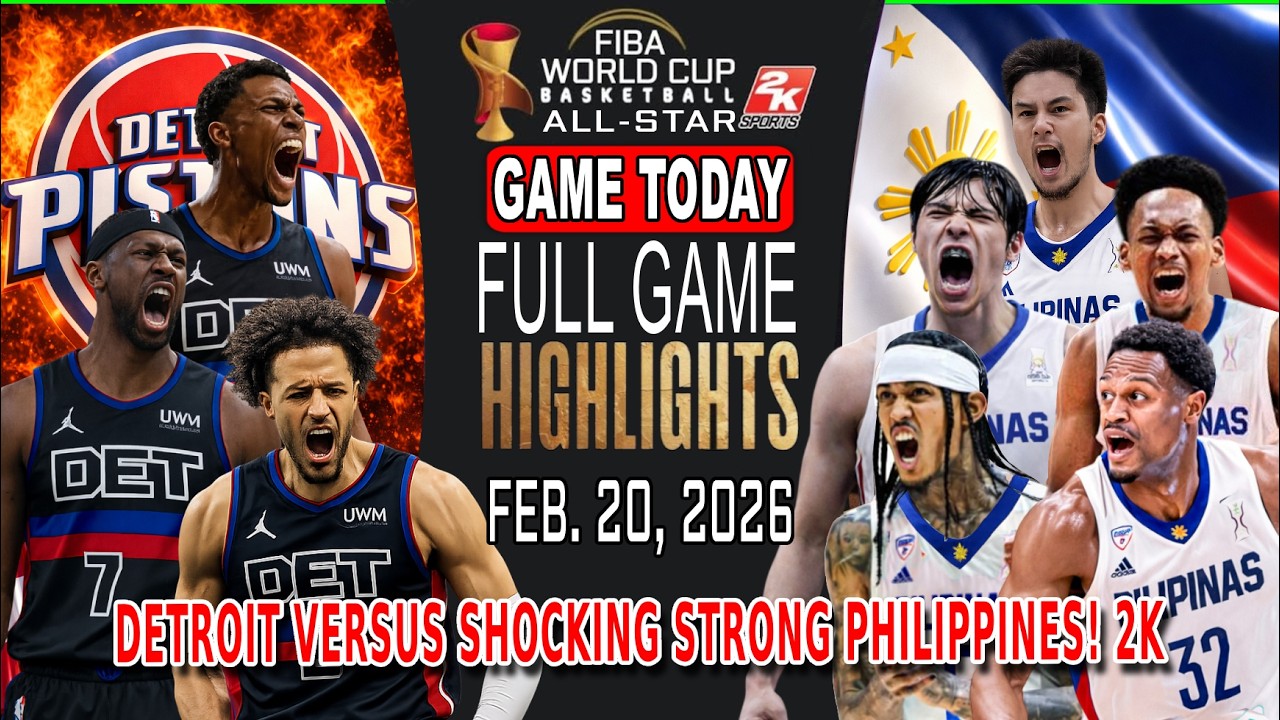 GILAS PILIPINAS vs DETROIT GAME TODAY February 20, 2026 - Kai Sotto Unstoppable Performance! 2k