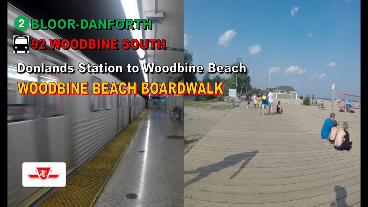 TTC POV Walk: Donlands Station to Woodbine Beach Via Woodbine Station + Woodbine Beach Boardwalk【4K】